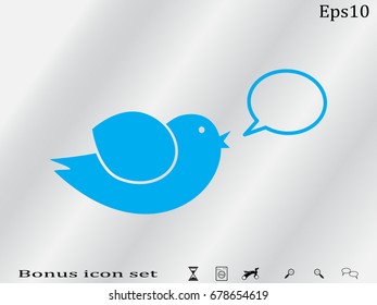 Bird, icon, vector illustration of Eps10