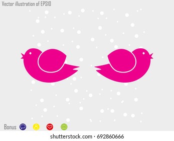 Bird, icon, vector illustration of Eps10