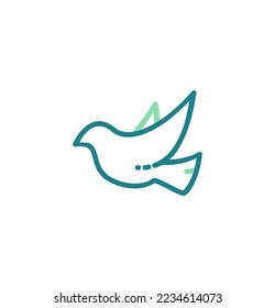 bird icon vector illustration logo template for many purpose. Isolated on white background.