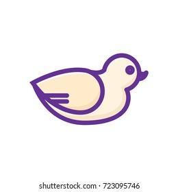 Bird icon. Vector illustration. White background.