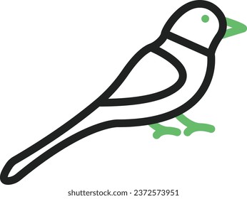 Imagen vectorial de icono de pájaro. Adecuado para aplicaciones web móviles y medios de impresión.