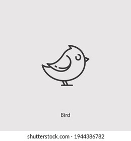 bird  icon vector isolated on white background