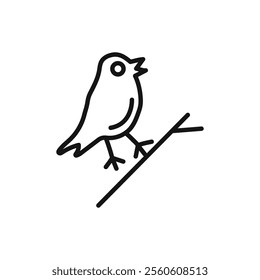 bird icon vector line logo art