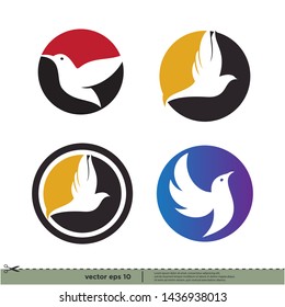 bird icon vector logo template