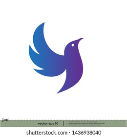 bird icon vector logo template