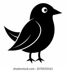 Bird icon vector on white background.