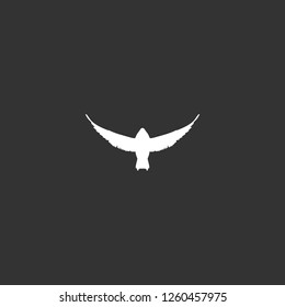 bird icon vector. bird sign on black background. bird icon for web and app
