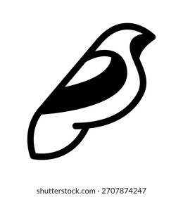 Ilustración de diseño de símbolo de Vector de icono de pájaro