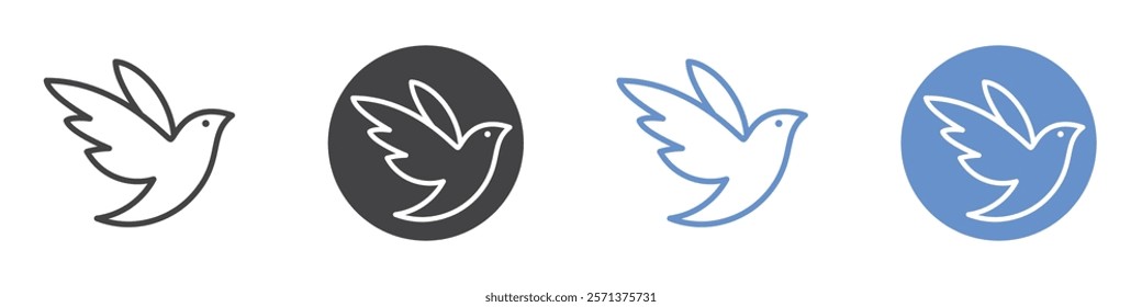 Bird icon vector symbol outline sign