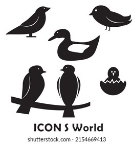 Bird icon. Vetor illustration eps10. Flat icon.