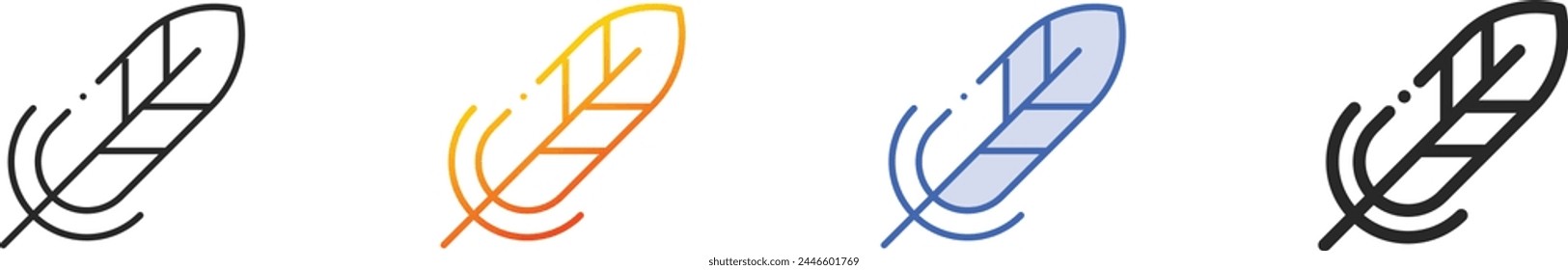 bird icon.Thin Linear, Gradient, Blue Stroke and bold Style Design Isolated On White Background
