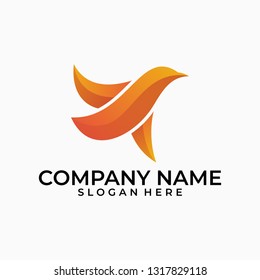 Bird illustration color vector design template. Suitable for Creative Industry, Multimedia, entertainment, Educations, Shop, and any related business