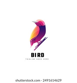 bird illustration design with a colorful appearance