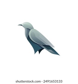 Bird illustration design with gradient appearance