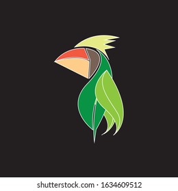 bird illustration design logo vector