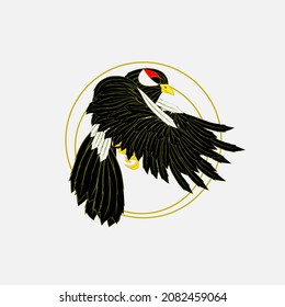 bird illustration design for sukajan is mean japan traditional cloth or t-shirt with digital hand drawn Embroidery Men T-shirts Summer Casual Short Sleeve Hip Hop T Shirt Streetwear