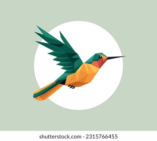 Bird illustration Flat vector logo