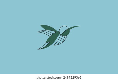 Bird Illustration Icon Vector Logo Design