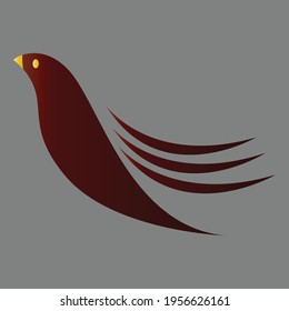 Bird illustration logo design vector