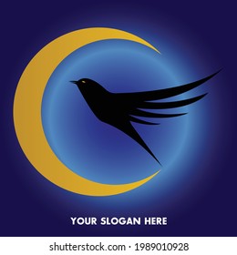 Vector de diseño de logotipo de ilustración de aves