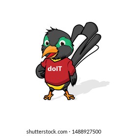 Bird illustration mascot in vector