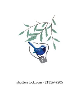 Vogelgrafik-Naturlogo, Vektorsymbol-Design-Vorlagendekoration