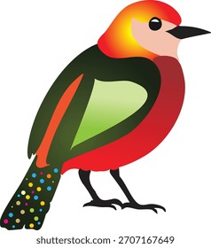 Vogelgrafik, die Federn einzigartiges Gefieder zeigt. Vogelbeobachter.