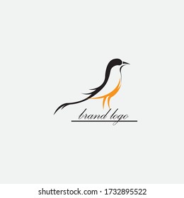 ilustración de pájaro de un vector de diseño de logotipo único