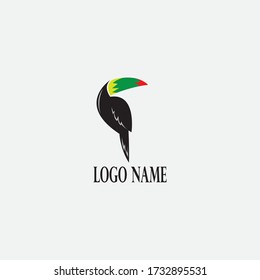 bird illustration of unique logo design vector
