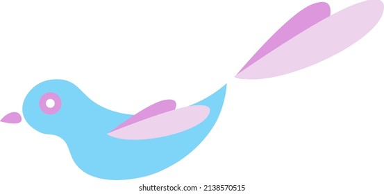 ilustración de pájaro vector rosa azul 