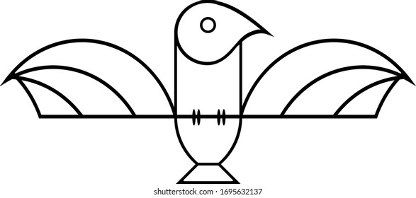 Bird illustration - Bird Vector  bird continuous line drawing elements set isolated on white background for logo or decorative element. Vector illustration of animal form in trendy outline style