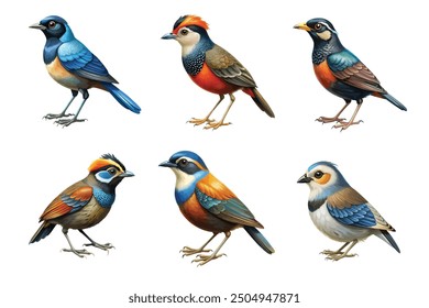 Bird illustration vector design with white background 