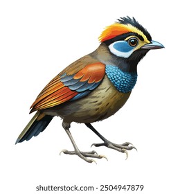 Bird illustration vector design with white background 