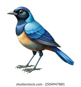 Bird illustration vector design with white background 