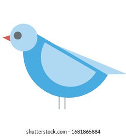 ilustración de pájaro icono plano