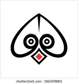 bird illustration vector logo creative design and simple