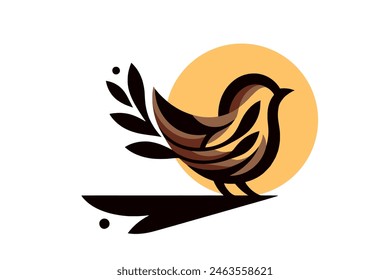 bird illustrations for icons and logos, vector illustration