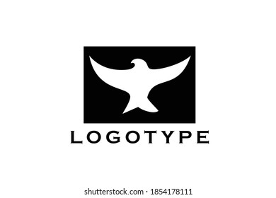 BIRD IMAGE LOGO WITH WHITE BACKGROUND COLORS