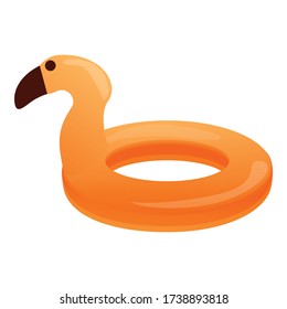 Bird inflatable ring icon. Cartoon of bird inflatable ring vector icon for web design isolated on white background