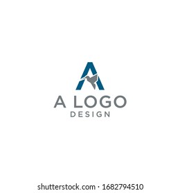 Bird Initials A Letter Logo Design Vector