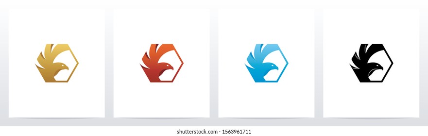 Bird Inside Hexagon Logo Design