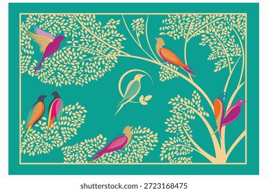 Un Vector de diseño de invitación de pájaro es un gráfico escalable que presenta pájaros, a menudo utilizado para eventos como bodas o baby showers, con descripciones que destacan temas como vintage, elegante, lindo, floral, enfocado en la naturaleza, o utilizando siluetas, estilos de dibujos animados o imágenes de pájaros del novio de la novia para transmitir amor y celebración