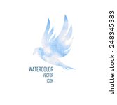 bird isolated with expanded wings. Logo design for the company.