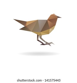 Bird isolated on a white backgrounds