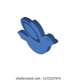 Bird isometric left top view 3D icon