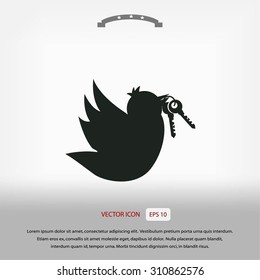 Bird with the keys icon Bird with the keys icon