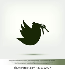  Bird with the keys icon