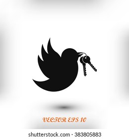  Bird with the keys icon