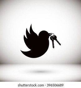  Bird with the keys icon