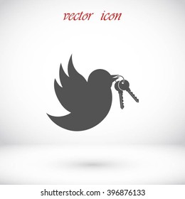  Bird with the keys icon